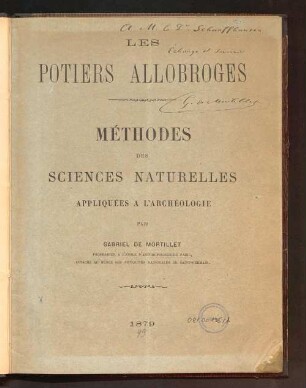 Les potiers allobroges : méthodes des sciences naturelles appliquées à l'archéologie