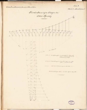 Straßenbrücke Köln-Deutz Schinkelwettbewerb 1892: Träger. Formänderung: Kräfteplan