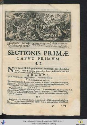 Sectionis Primae.