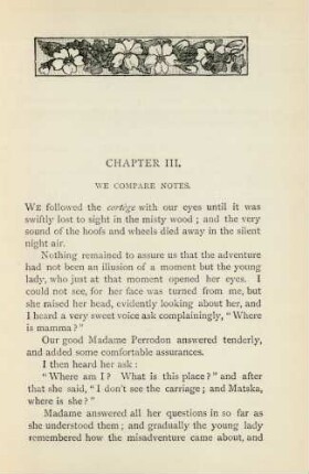 Chapter III. We compare notes