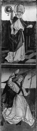 Altarflügel mit Heiligem Vigilius und Erzengel Michael : Altarflügel mit Heiligem Vigilius und Erzengel Michael. Tempera auf Fichtenholz (1476/1500). Graz: Steiermärkisches Landesmuseum Joanneum