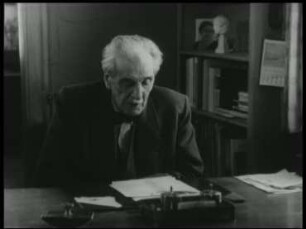 Max Hartmann spricht über Begründung und Ausarbeitung der Sexualitätstheorie der Befruchtung, Buchenbühl (Allgäu) 1958