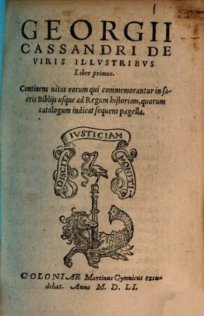 De Viris illustribus : Liber primus