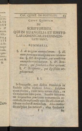 83-93, Caput Quintum