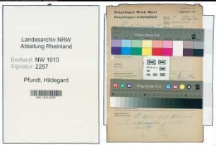 Entnazifizierung Hildegard Pfundt , geb. 26.05.1904 (Jugendleiterin)