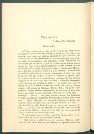 Mors ex vita - (Conclusión) : A Oscar Miró Quesada