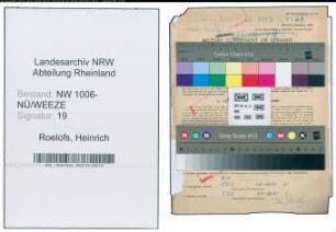 Entnazifizierung Heinrich Roelofs , geb. 13.08.1897 (Anstreicher)