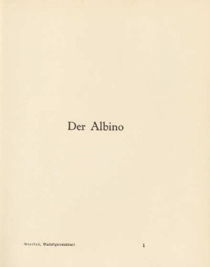 Der Albino
