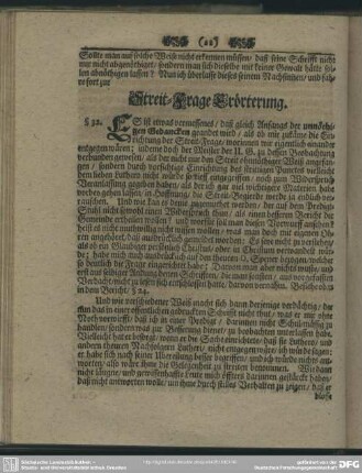 Streit-Frage Erörterung