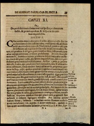 Caput XI. De prohibitione alienationis respectu personarum facta, & primo quidem & in specie de civibus imperfectis.
