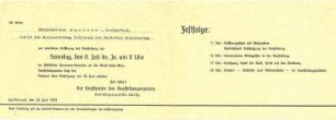 Einladungskarte zur Eröffnung der Ausstellung "Schwäbisches Schaffen" (ausgestellt für Bürgermeister Sautter von Großgartach)