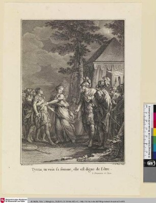 [Illustration zu Texten von Voltaire - Eine Szene aus der Tragödie "Triumvirat"]
