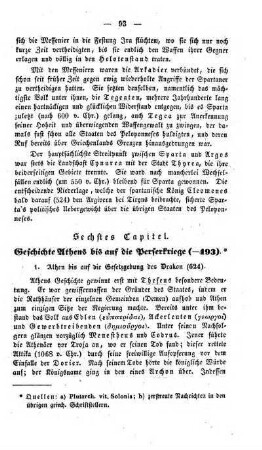 Sechstes Capitel. Geschichte Athens bis auf die Perserkriege (-493)