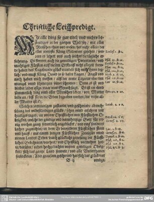 Leichenpredigt : Christliche Leichpredigt