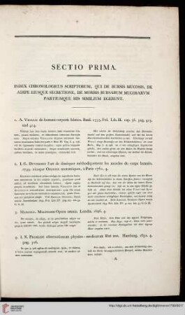 Sectio prima