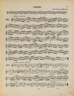 36 études élémentaires et progressives : pour le violon avec accompagnement d'un 2. violon ad lib., exclusivement pour ceux, qui veulent se préparer pour les célèbres études de Kreutzer ; op. 20, [1]