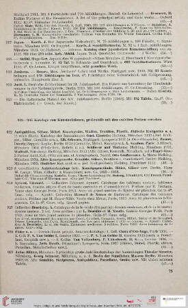 922-995 Kataloge von Kunstauktionen, großtenteils mit den erzielten Preisen versehen (Nr. 922 - 995)