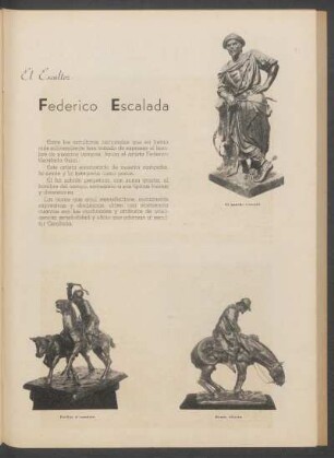 El escultor Federico Escalada