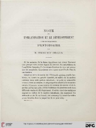 2: Note sur l'organisation et le développement d'une nouvelle espèce d'entozoaire