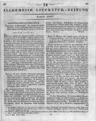 Welcker, F. G.: Der epische Cyclus oder die homerischen Dichter. Bonn: Weber 1835