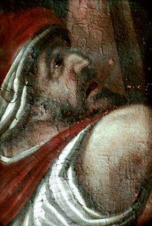 Christus nimmt das Kreuz auf sich