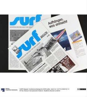 SURF Magazin. Kostenlose Beilage für DDR-Surfer.