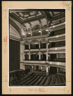 Opernhaus, Breslau: Ansicht Bühne, Zuschauerraum und Logen
