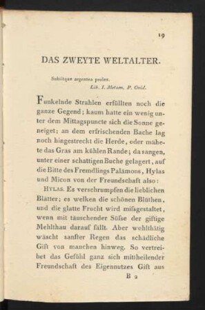 Das Zweyte Weltalter.