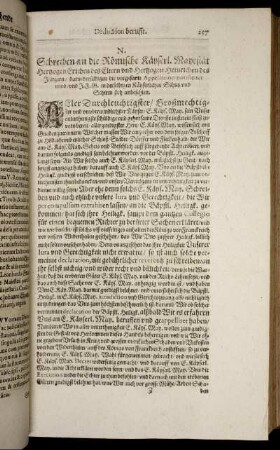 N. Schreiben an die Römische Käyserl. Mayestät Hertzogen Erichen des Eltern und Hertzogen Heinrichen des Jüngern [...]
