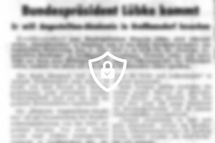 Bundespräsident Lübke kommt