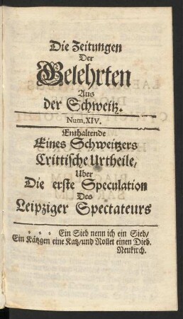 Num. XIV.