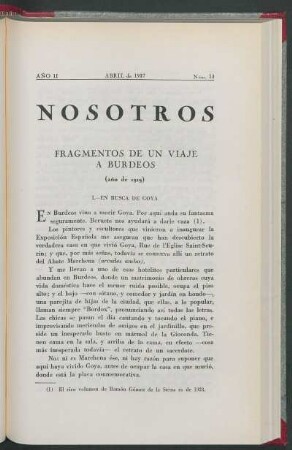 Fragmentos de un viaje a Burdeos (año de 1919)