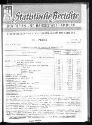 Verbraucherpreise in Hamburg im Dezember 1966 : Lfd. Nr. 4