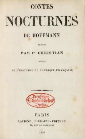 Contes nocturnes de Hoffmann
