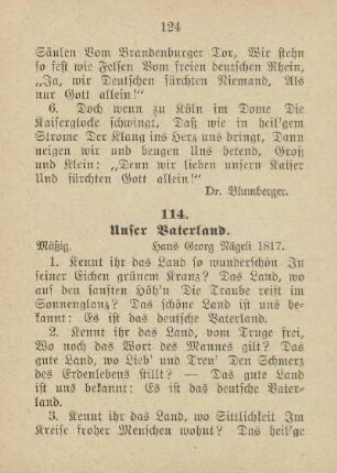 114. Unser Vaterland