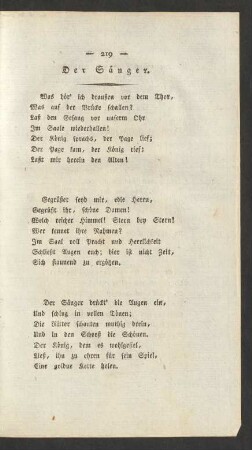 Der Sänger.