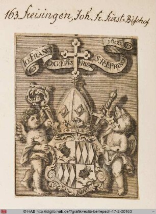Wappen des Bischofs Johann Franz von Freisingen