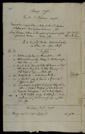 Von Hhn D. Girtanner, verehrt. - In des Seel. Prof. Brandis Bücherverstaigerung den 8ten Nov. 1790. allhier erkauft. - Aus hiesiger Casse bezahlt.