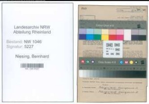 Entnazifizierung Bernhard Niesing , geb. 29.03.1902 (Landwirt)