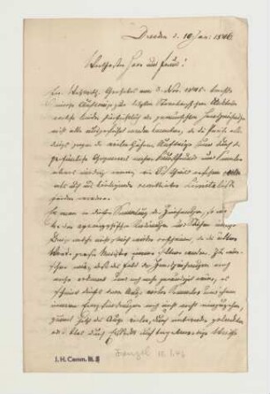Brief von Gottlieb Abraham Frenzel an Joseph Heller