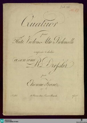Quatuor pour flute, violons, alto & violoncelle