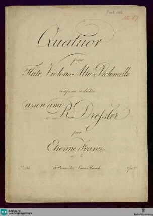 Quatuor pour flute, violons, alto & violoncelle