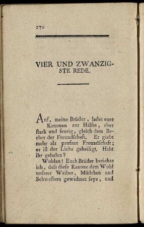 Vier und zwanzigste Rede
