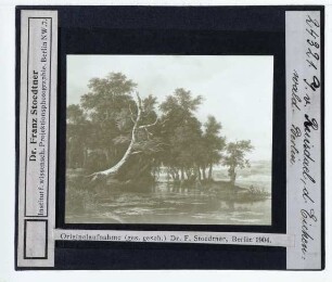 Ruisdael, Eichen an einem See mit Wasserrosen (Berlin GG 885G)