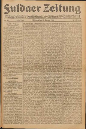Ausgabe vom Mittwoch, den 14. Januar 1914.