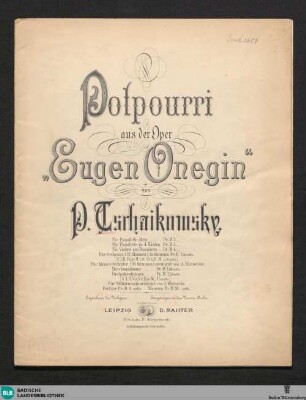 1. Potpourri aus Motiven der Operette: Die Fledermaus