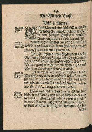 Das I. Capitel.