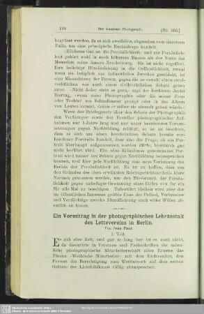 Ein Vormittag in der photographischen Lehranstalt des Lettevereins in Berlin