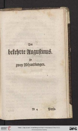 Der bekehrte Augustinus