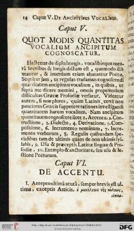 Caput VI: De accentu